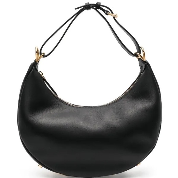 The Unbranded Brand Handbags - Chic Black Leather Hobo Bag